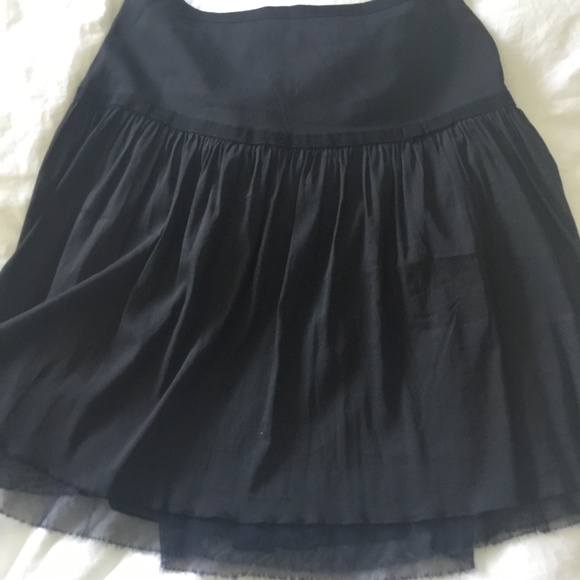 Trina Turk skirt, Sz 6, black with sheer bottom layer - Picture 1 of 4